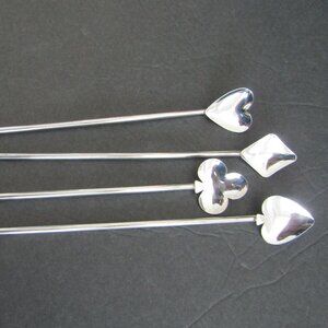 Kate Spade Lenox Spoons Gin Rummy Zipper  Silverplate Set of 4